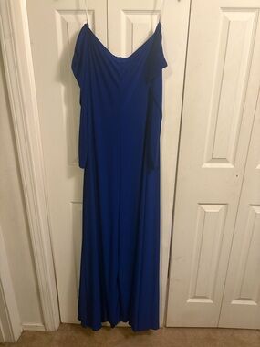 Fashion Nova Royal Blue Off-the-Shoulder Maxi Dress